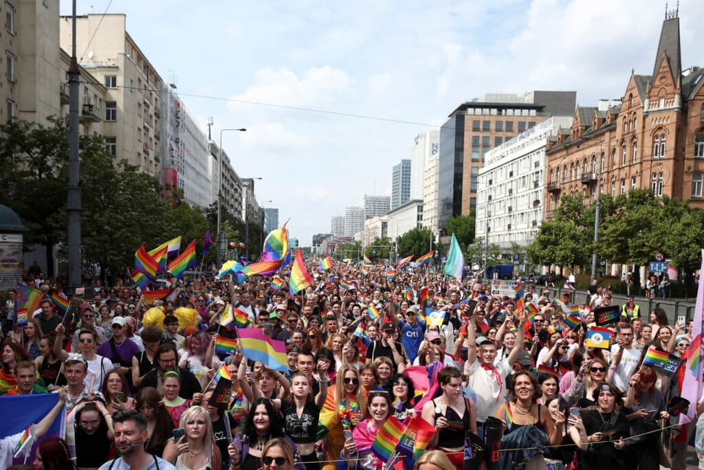 Polsko Pride pochod před volbami LGBT