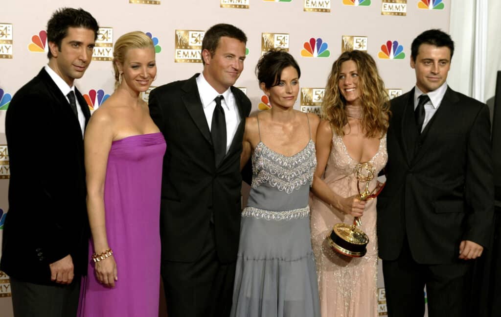 David Schwimmer, Lisa Kudrow, Matthew Perry, Courteney Cox Arquette, Jennifer Aniston a Matt LeBlanc